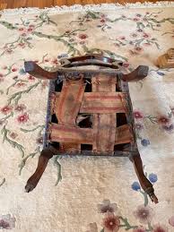 Antique Victorian small parlor chair w/wheels on front legs ...