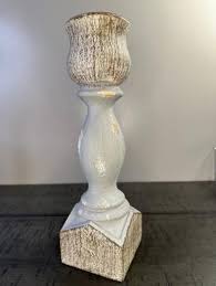 Distressed White Candleholder | Mercari