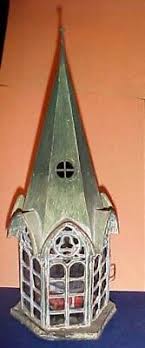 🍂 Halloween Gray Gothic Metal Haunted Roof Votive Tealight ...