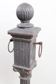 Sold at Auction: Antique Cast Iron Neoclassical Column Hitching Post