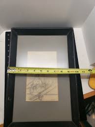 vintage 1967 Lucie Locke pencil drawing art signed framed Texas artist | eBay