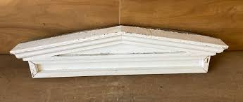 Antique VTG 47" Window Header Pediment Greek Wood & Metal Shabby Old 1279-25BM | eBay