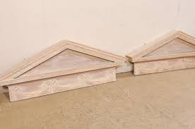 Pair of Neoclassic Style Hanging Wood Pediments For Sale at 1stDibs | pediments for sale, wooden pediments, pediment for sale