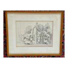 Sconset Corners, Nantucket 1962 Framed Drawing | Chairish