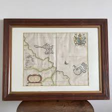 Antique Framed Mid 17th Century Map of Insula Sacra Vulgo ...