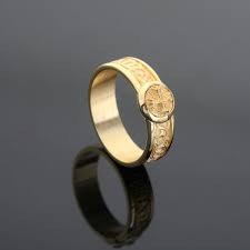 Sterling Silver Cross Signet Ring: Handmade Lily Motif Band ...