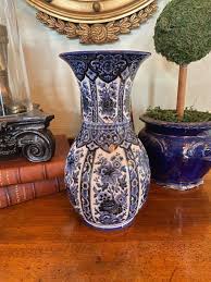 Italian Blue and White Porcelain Vases by Ardalt Blue Delfia ...