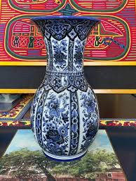 Vintage Ardalt Blue Delfia Blue White China Chinoiserie Vase ...