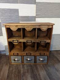 Barrel Shack The Barry, Rustic Wall Shelf Organizer 20" X 20 ...