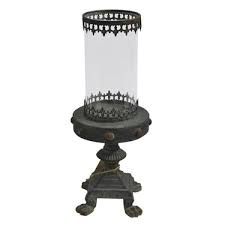 Medium Glass Candle Holder W/ Iron Stand – LOREC Ranch Boutique