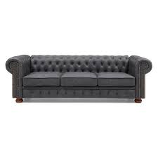 Classic Chesterfield Faux Leather Sofa Couch - Bed Bath ...