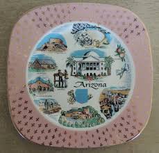 ARIZONA Vintage Square Collector Souvenir Plate 7.75" - 8.75 ...