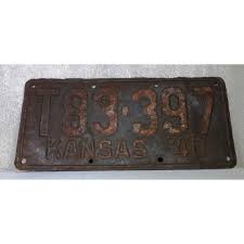 1940 Kansas Truck Tag License Plate T83-397 Trego County Rat ...