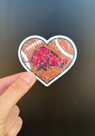 Football Heart Hog Sticker – Southern Trend