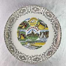 Vintage Souvenir Collector ARKANSAS Plate The Wonder State Razorbacks Ozarks +++ | eBay