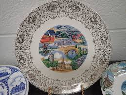 4 vintage US Souvenir Plates MI Fort Michilimackinac Huckleberry Railroad Flint | eBay Australia