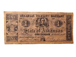$1 Dollar Bill Arkansas Treasury Warrant State of Arkansas 1862 Reproduction | eBay