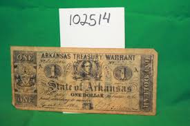 State of Arkansas: Arkansas Treasury Warrant (One Dollar, War Bond), Princeton Antiques