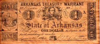 ARKANSAS TREASURY WARRANT 1862 $1 REPRODUCTION B1515E | eBay