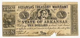 Sold at Auction: Arkansas Treasury Warrant, On Auditor's Warrant, 1862, $10, Obsolete Scrip Note