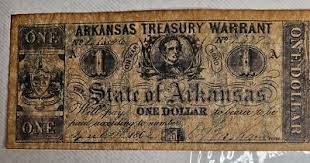 State of Arkansas TREASURY WARRANT 1862 One Dollar $1 Bill REPRODUCTION | eBay