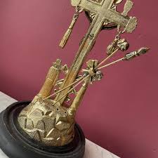 Antique Arma Christi Under Domed Glass – Roses & Rue Antiques