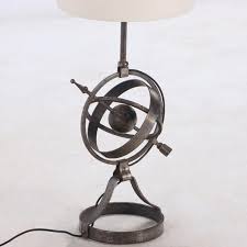 A French Polished Steel Tall Table Lamp C 1950. | Chairish
