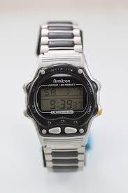 Armitron Men Watch Silver Black Plastic Steel 50m Alarm ...