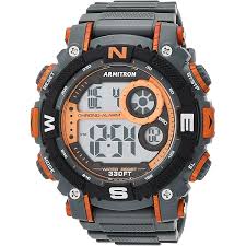 Amazon.com: Armitron Unisex Gold-Tone Accented Digital Chronograph Black Resin Strap Watch, 40/8499GDB : Clothing, Shoes & Jewelry