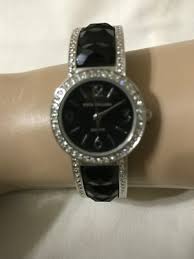 SOFIA VERGARA WATCH SILVER TONE WITH CRYSTALS AND HINGED CUFF BRACELET | eBay