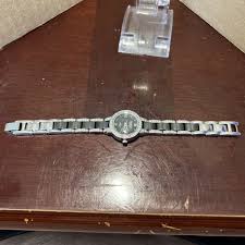 Armitron Now Watch Women Silver & Black Tone Pave Ceramic Band New Battery | eBay