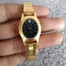 Accessories | Armitron Gold Tone With Black Dial Womens ...