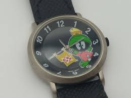 Vintage ANIMATIED SECOND HAND MOVING FLAG Marvin The Martian ...