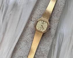 Seiko Exceline Vintage Watch - 18k Gold Plated - Etsy