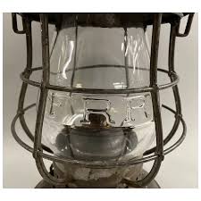 19th c Fitchburg Railroad Lantern with Monogrammed Globe ...