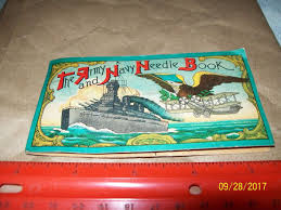 VINTAGE ARMY & NAVY SEWING NEEDLE BOOK-WAR SHIP,EAGLE,BIPLANE-MADE IN JAPAN | eBay