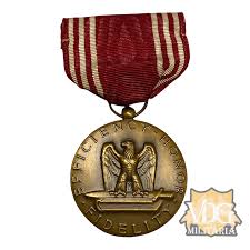 WW2 US Engraved Army Good Conduct Medal-Slot Brooch ...