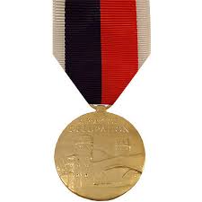 Army and USAF WWII Occupation 24k Gold Plated Full Size Medal