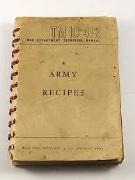 ARMY RECIPES TM 10-412 War Department 15 August 1944 $99.00 - PicClick