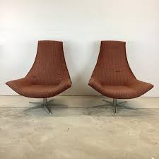 Pair Italian Swivel Lounge Chairs - AptDeco
