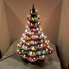 Vintage Large 19" X 12" Lighted Ceramic Frosted Tip ...