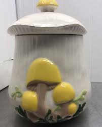 Vintage 70s Arnels Mushroom Canister Cookie Jar 9 ...