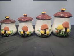 Arnels Merry Mushroom 4pc Canister Jar Set - Etsy Denmark