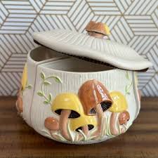 Vintage Arnels Muchroom Canister Set Mushroom Jars Kitchen Canister Cookie Biscuit Jar Vintage Amber Canisters Set of 4 Canisters - Etsy UK