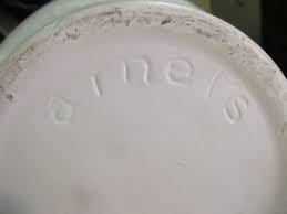 VTG Arnel's Ceramic Pitcher White and Light Blue | eBay