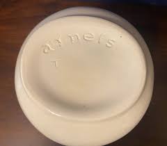 Vintage Ceramic Tan Color Pottery Pitcher Marked Arners ...