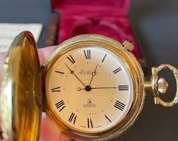 Arnex Gold Pocket Watch: Vintage Swiss 17 Jewels Movement - Etsy