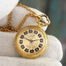 Rare Vintage Stowa Square Pocket Watch Pendant With Chain & Linen Dial (made in West Germany) - Etsy