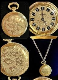 Antique Lucerne Pendant Necklace 24” Pocket Watch Roman ...