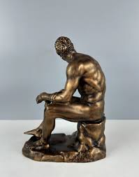 Boxer at Rest Sculpture, 25cm/9.8", Roman Statue, Greek ...